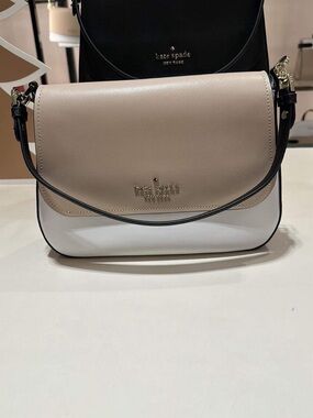 kate spade Two-Tone Beige, White and Black Crossbody Bag